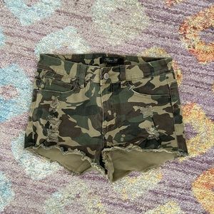 Camo Jean shorts